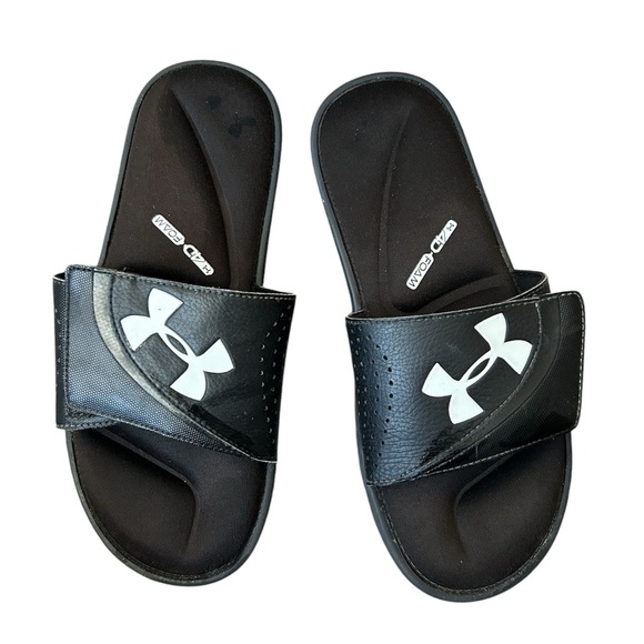 Under Armour Other - Under Armour black and white slides men’s size 9